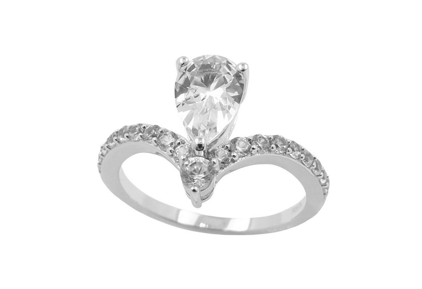 Cavill Silberring Danburit Ring 1,035 ct Tropfenform Silber 925 mit Zirkon Damen (1-tlg) von Cavill