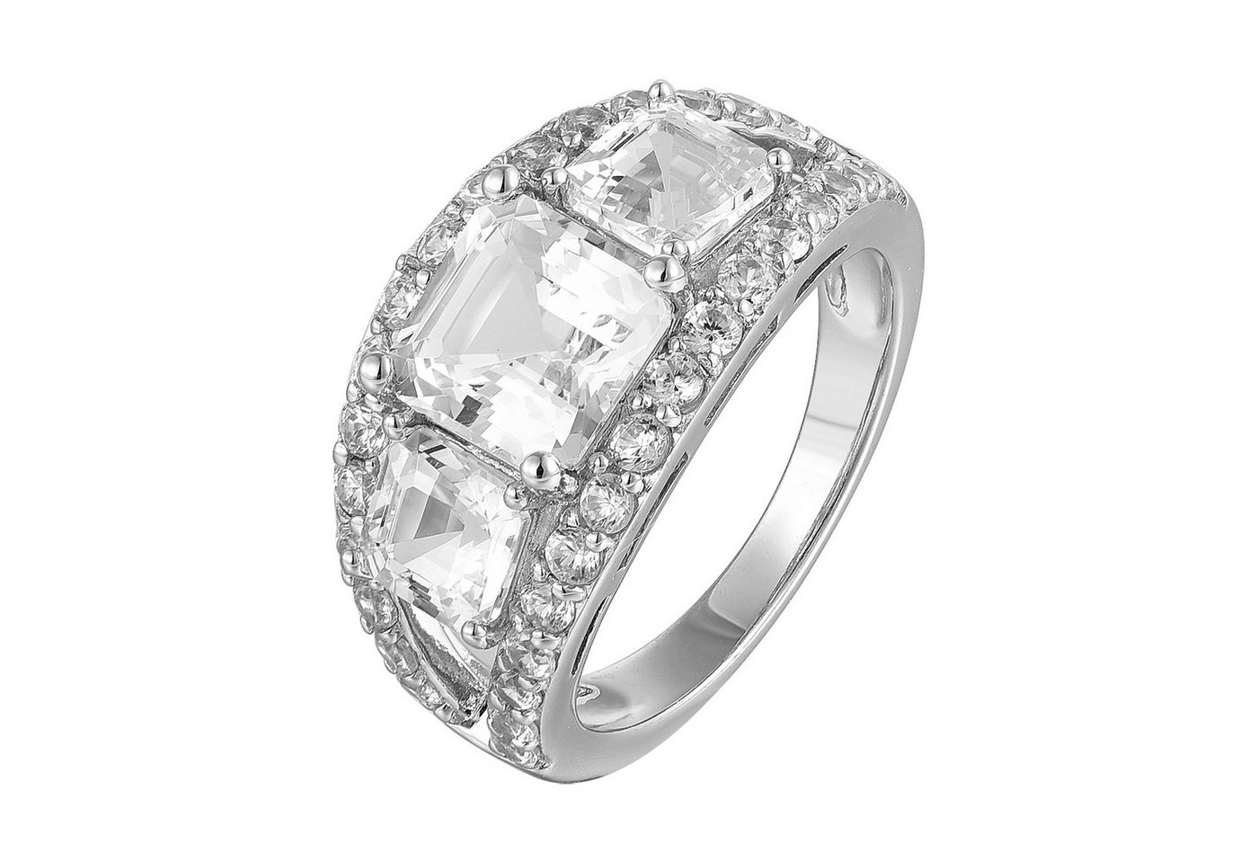Cavill Silberring Danburit Silberring 925 Sterlingsilber, 3 Steine 3,85 ct Zirkon (1-tlg) von Cavill