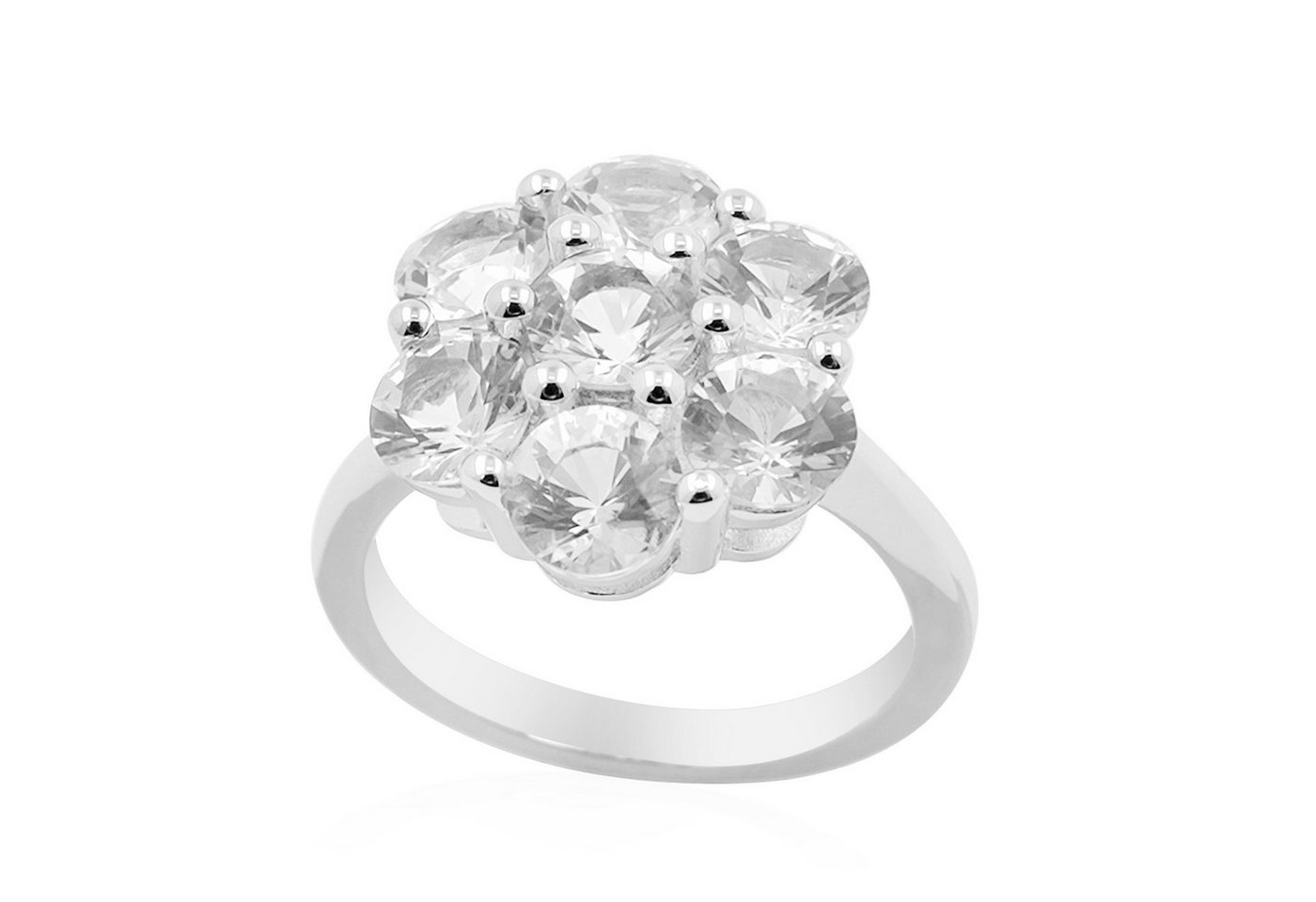 Cavill Silberring Danburit Ring 3,09 ct aus Sterlingsilber 925 mit 7 Brillanten, Damen (1-tlg) von Cavill