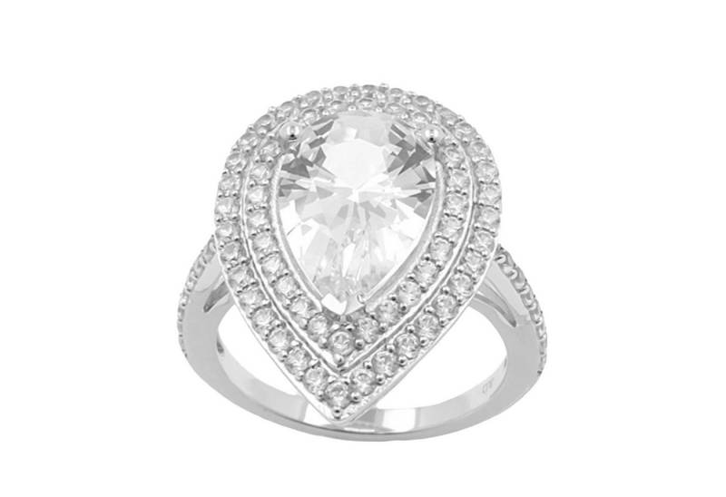 Cavill Silberring Danburit Tropfenring Silber 3,6 ct mit 74 Zirkonen Damen Echtschmuck (1-tlg) von Cavill