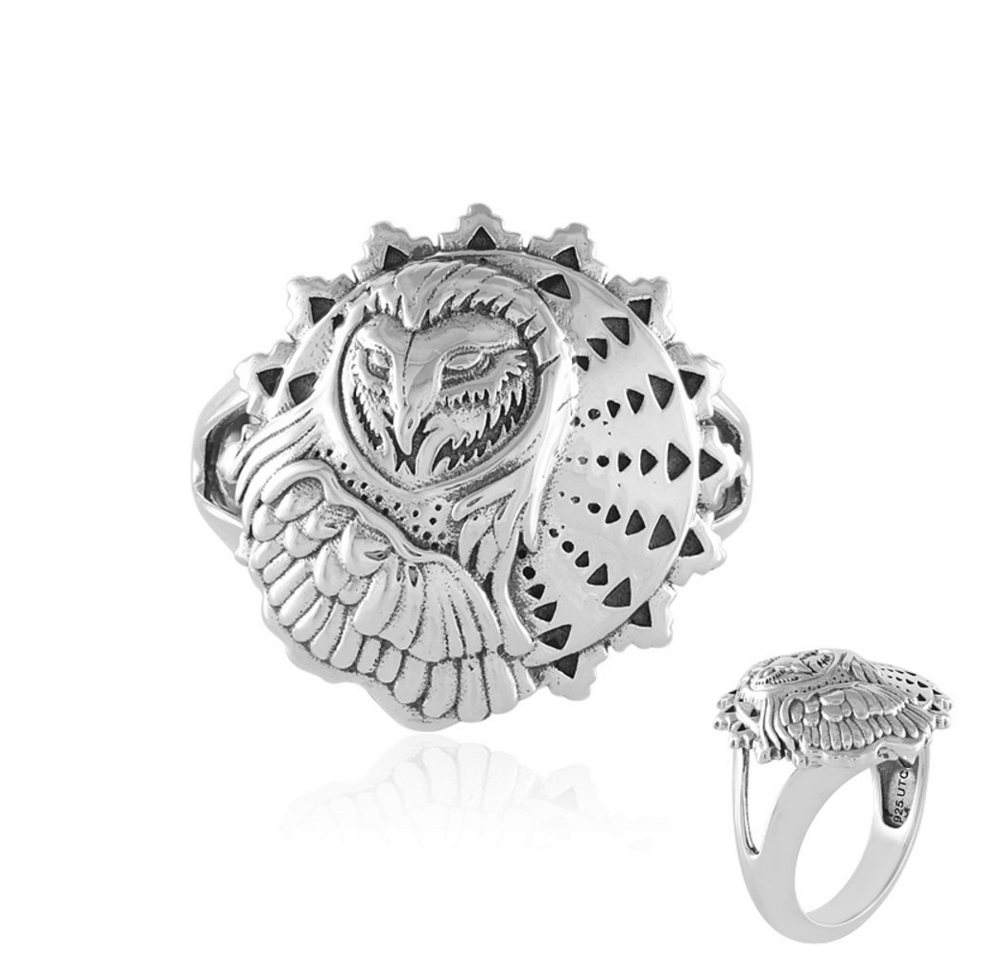 Cavill Silberring Cavill Ring 925er Sterlingsilber mit Eulen-Motiv Boho Schmuck Damen (1-tlg) von Cavill