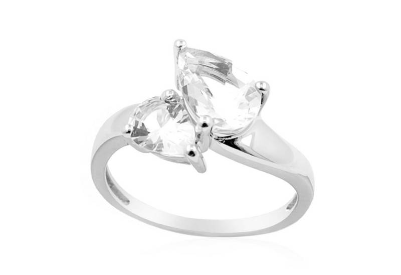 Cavill Silberring Cavill Sterlingsilberring 1,656 ct Danburit Tropfen Damen Echtschmuck (1-tlg) von Cavill