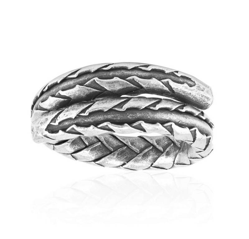Cavill Silberring 925er Sterlingsilber Ring geflochten mattiert 6,2 g Damen Herren (1-tlg) von Cavill