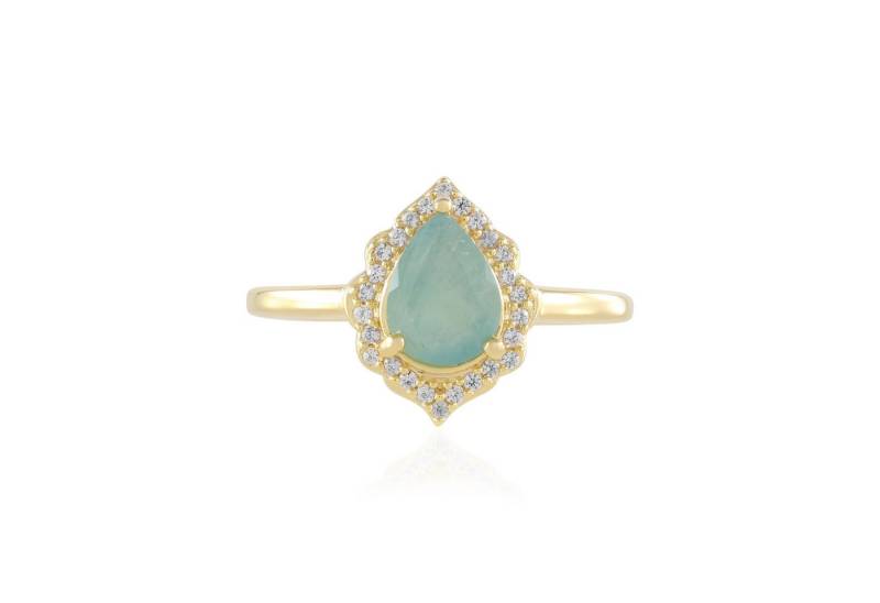 Cavill Silberring Grandidierit Ring 1,017 ct Tropfenschliff, vergoldet, mintgrün (1-tlg) von Cavill