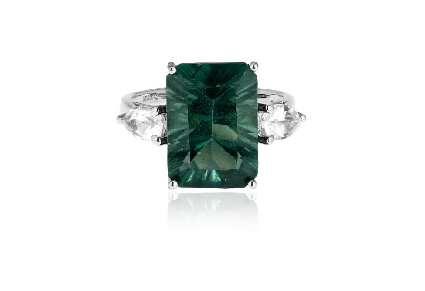Cavill Silberring Cavill Ring Sterlingsilber platiert, 7,74 ct grüner Fluorit & Topas (1-tlg) von Cavill