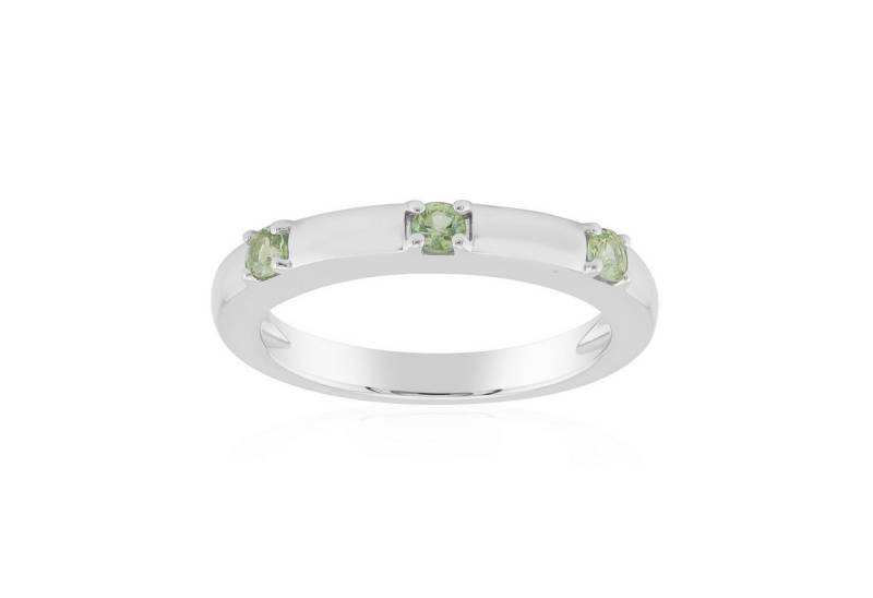 Cavill Silberring Cavill Ring Sterlingsilber 0,18 ct Grüner Tuléar-Saphir rund (1-tlg) von Cavill