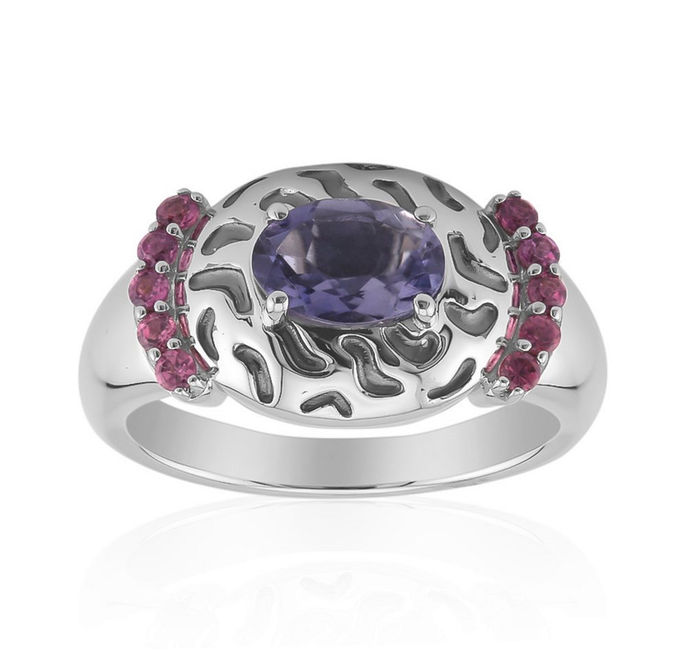 Cavill Silberring Cavill Silberring 925 mit 0,51 ct Iolith & Rhodolith Damen Echtschmuck (1-tlg) von Cavill