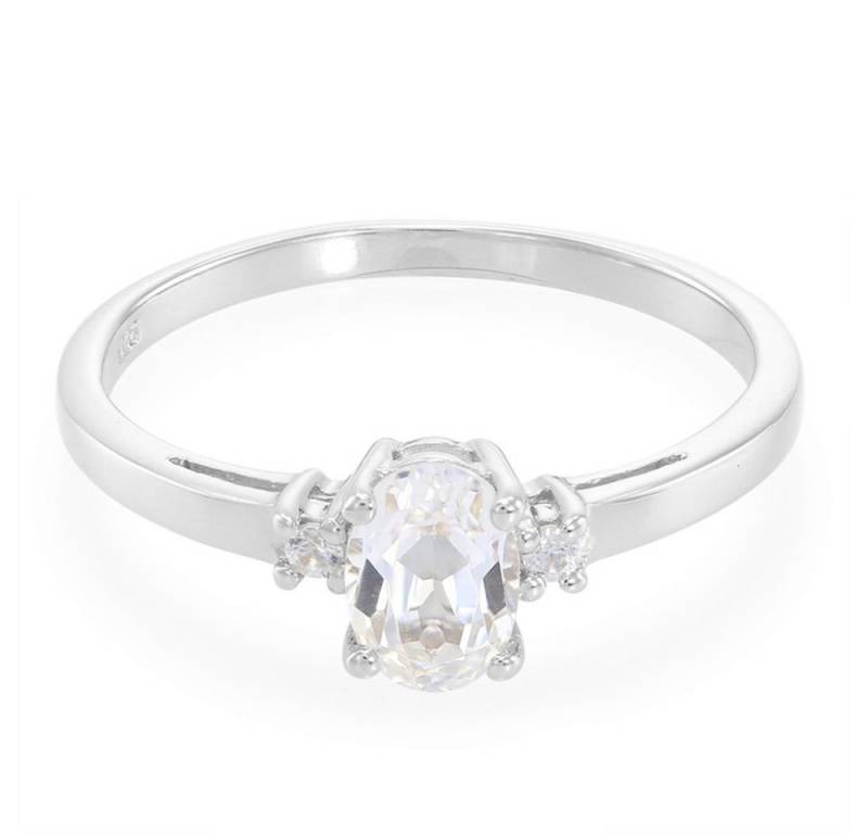 Cavill Silberring Cavill Kanariengelber Kunzit Ring 0,68 ct, 925 Silber mit Zirkon (1-tlg) von Cavill