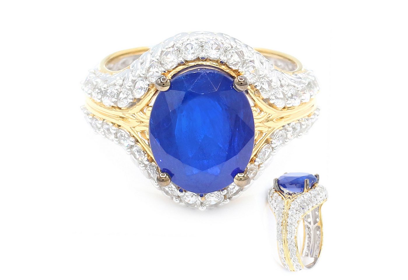 Cavill Silberring Kobaltblauer Spinell Silber Ring (1-tlg) von Cavill