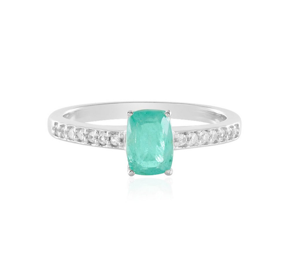 Cavill Silberring Cavill Ring Smaragd 0,99 ct Zirkon platinplattiertes Silber (1-tlg) von Cavill