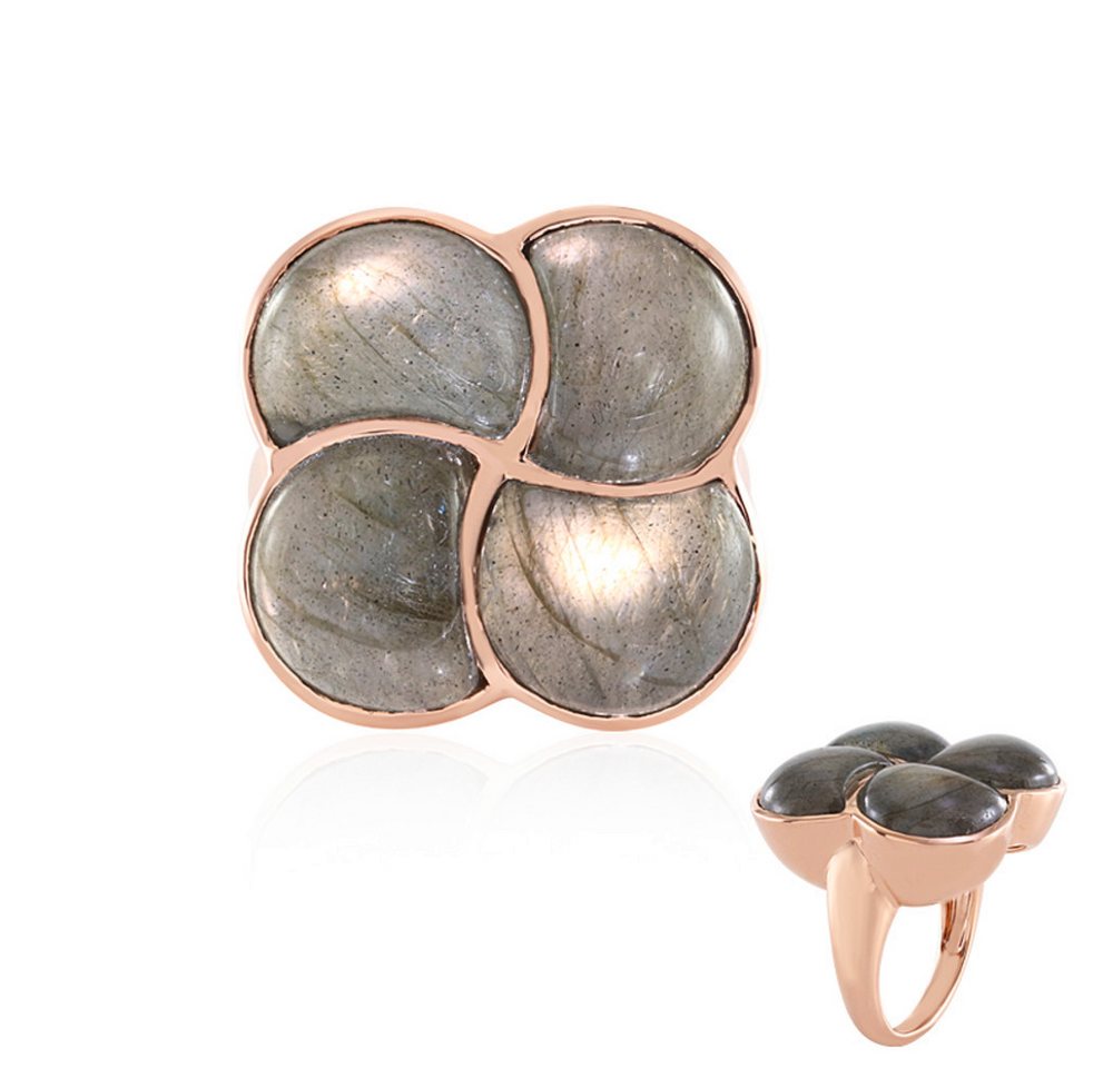 Cavill Silberring Cavill Damenring Rosévergoldet, 4 Labradortien 19,8 ct, Silber (1-tlg) von Cavill