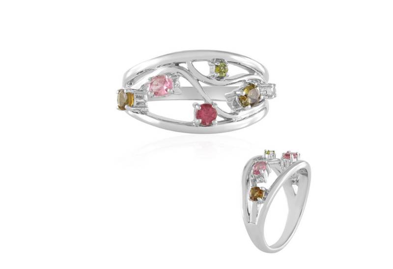 Cavill Silberring Madagaskar Turmalin plattiert Silber Ring (1-tlg) von Cavill