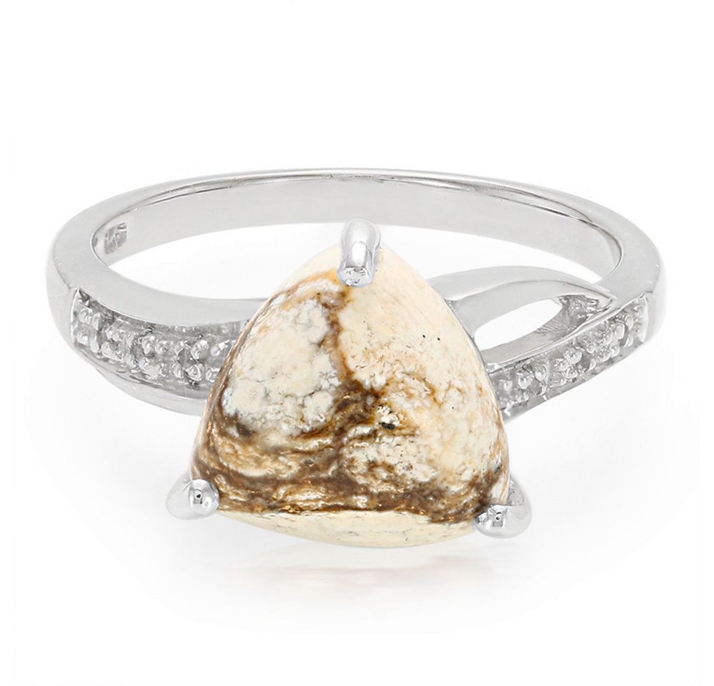 Cavill Silberring Magnesit 2,68 ct Silberring mit weißen Topasen Damen Echtschmuck (1-tlg) von Cavill