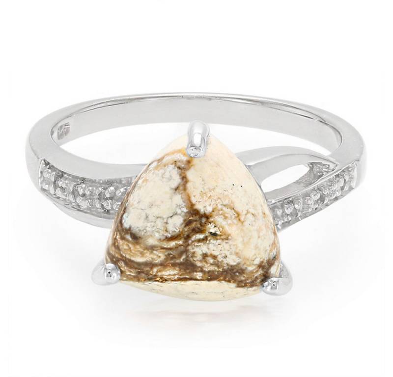 Cavill Silberring Magnesit 2,68 ct Silberring mit weißen Topasen Damen Echtschmuck (1-tlg) von Cavill