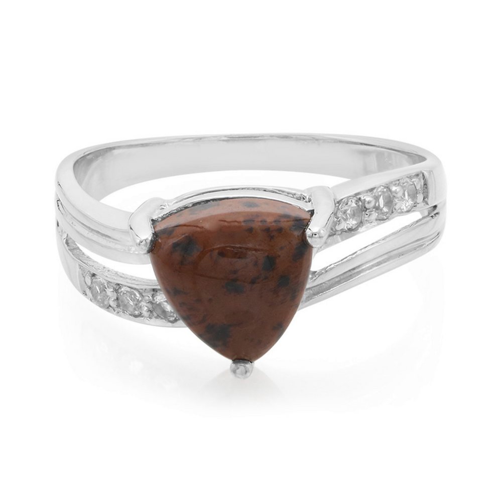 Cavill Silberring Cavill Ring 1,4 ct Trillant Mahagoni-Obsidian, 925 Silber, Topas (1-tlg) von Cavill