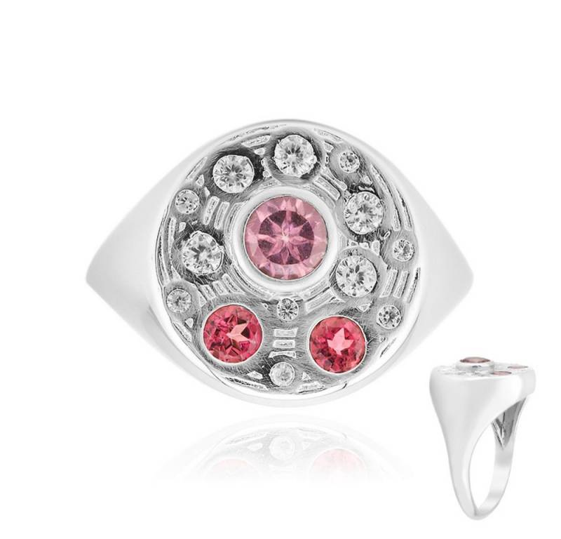Cavill Silberring Sterlingsilber Ring mit Malaya Granat 0,32 ct & Turmalin 0,23 ct (1-tlg) von Cavill