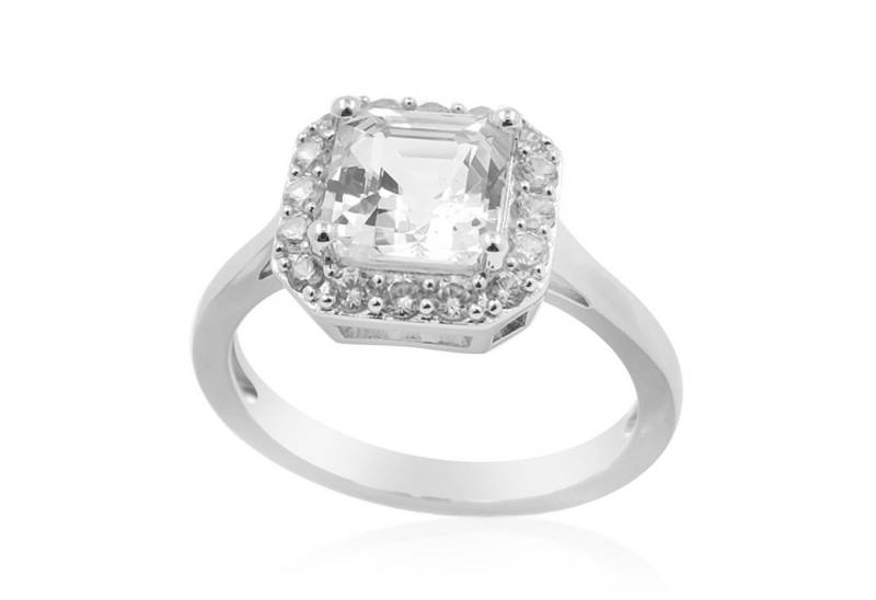 Cavill Silberring Cavill eleganter Ring 1,60 ct Danburit, Oktagon-Asscher, Silber (1-tlg) von Cavill