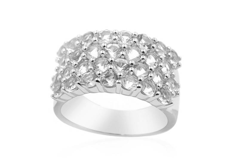 Cavill Silberring Cavill Sterlingsilberring mit 30 blauen Danburiten, 3,24 ct Brillant (1-tlg) von Cavill