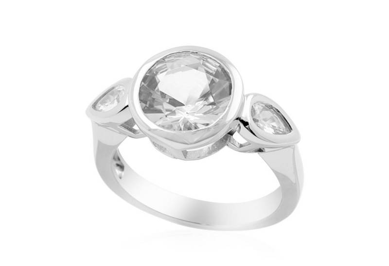 Cavill Silberring Danburit Ring, 2,25 ct, Zirkon Tropfen 0,49 ct, 925 Silber, elegant (1-tlg) von Cavill