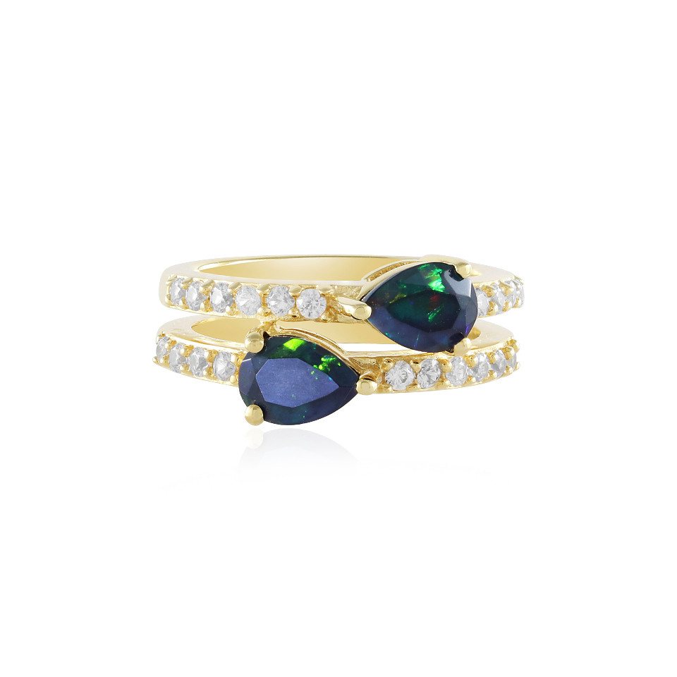 Cavill Silberring Mezezo Opal Goldplattierter Silberring (1-tlg) von Cavill