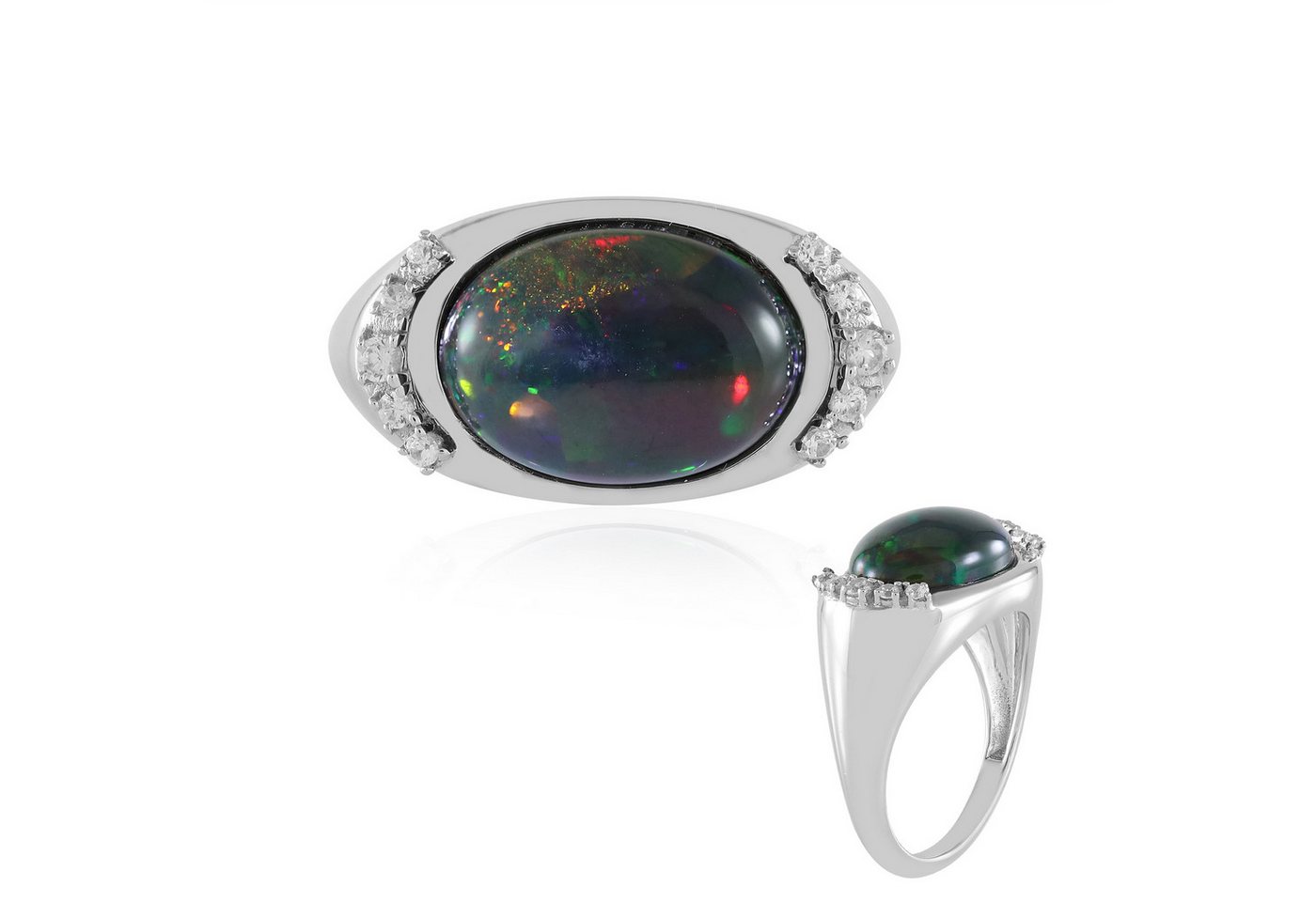 Cavill Silberring Cavill Opal Ring 3,21 ct Sterlingsilber plattiert Zirkonia Damen (1-tlg) von Cavill