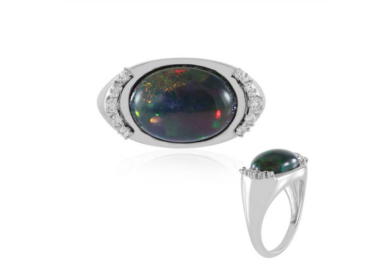 Cavill Silberring Cavill Opal Ring 3,21 ct Sterlingsilber plattiert Zirkonia Damen (1-tlg) von Cavill