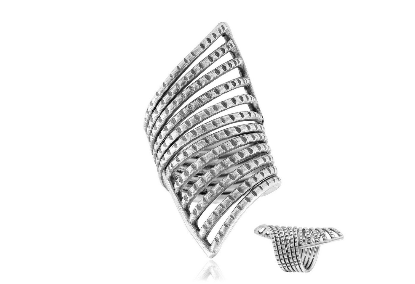 Cavill Silberring Cavill Ring Damen 925 Sterling Silber, asymmetrisch, Statement (1-tlg) von Cavill