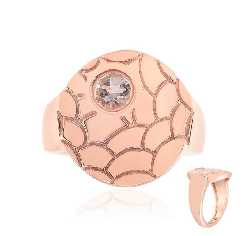 Cavill Solitärring Morganit Ring 0,33 ct, 925 Silber rosévergoldet, elegant Damen (1-tlg) von Cavill