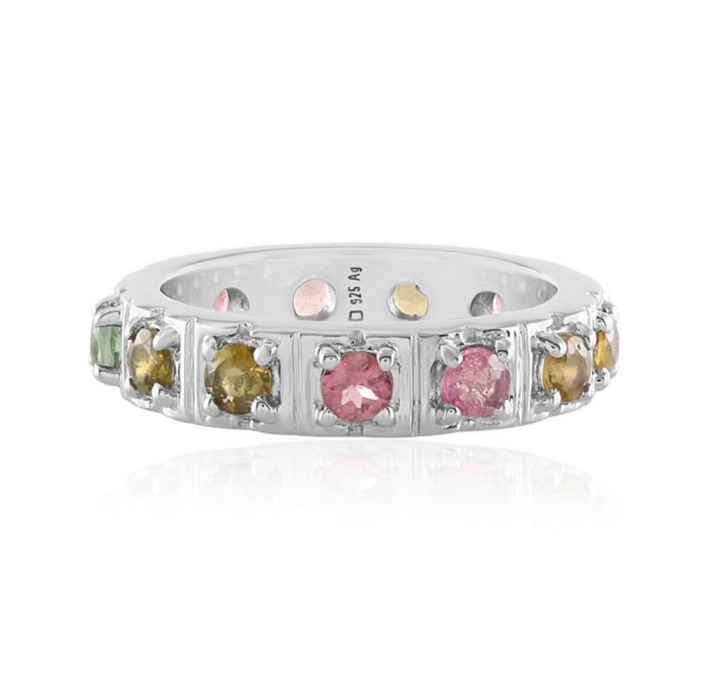 Cavill Silberring Cavill 925 Sterlingsilber Ring 4,10 ct mehrfarbiger Turmalin Damen (1-tlg) von Cavill