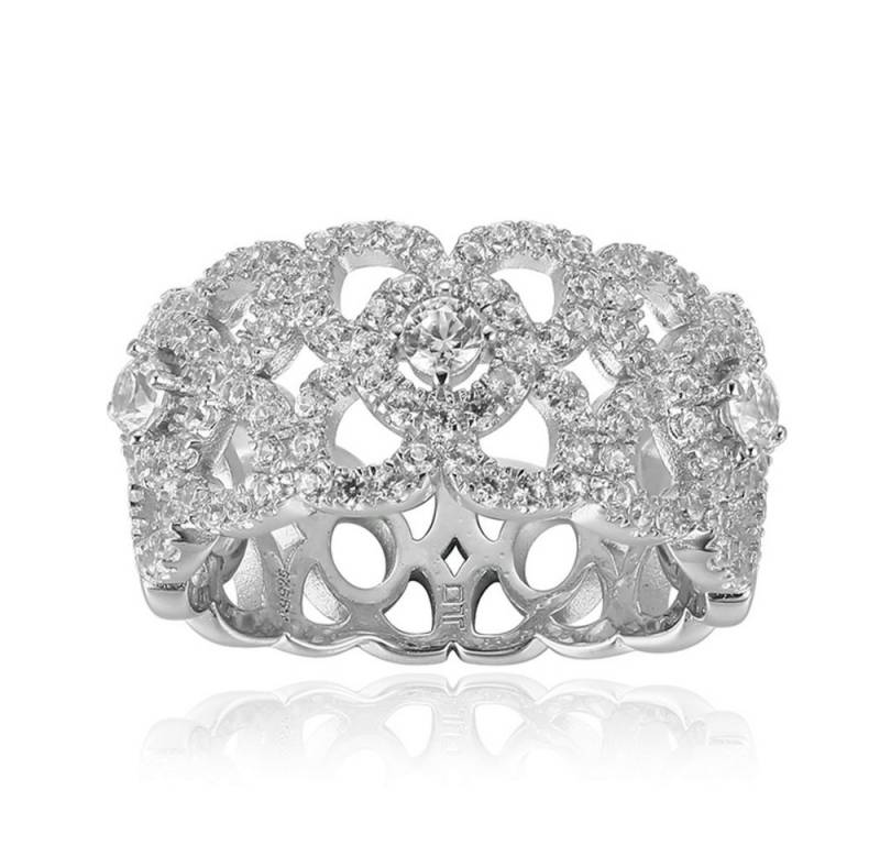 Cavill Silberring Cavill Ring aus 925 Sterlingsilber mit 0,88 ct Zirkon floral (1-tlg) von Cavill