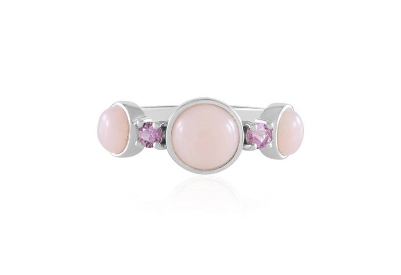 Cavill Silberring Cavill Ring Damen 925 Silber mit 1,17 ct rosa Opal & Saphiren (1-tlg) von Cavill