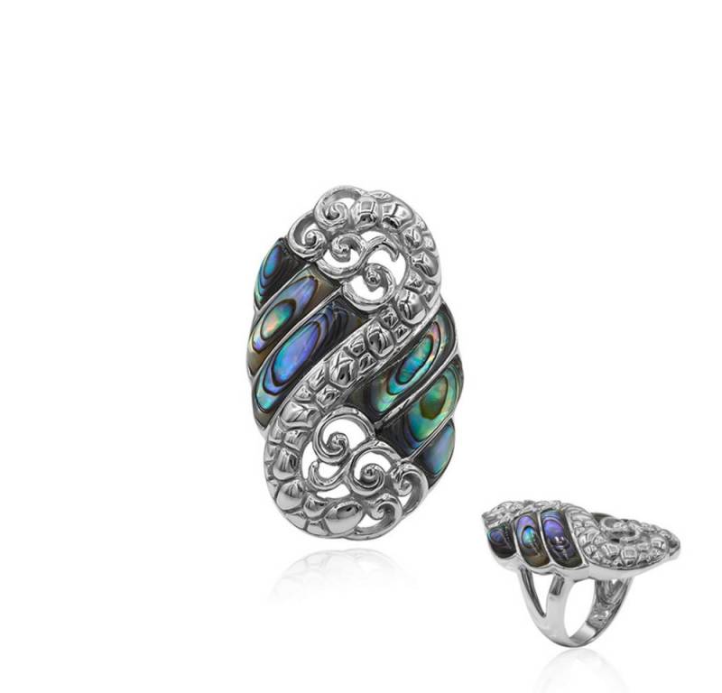 Cavill Silberring Ring aus Sterlingsilber, 4,10 ct Abalone, eleganter Fancy Schliff (1-tlg) von Cavill