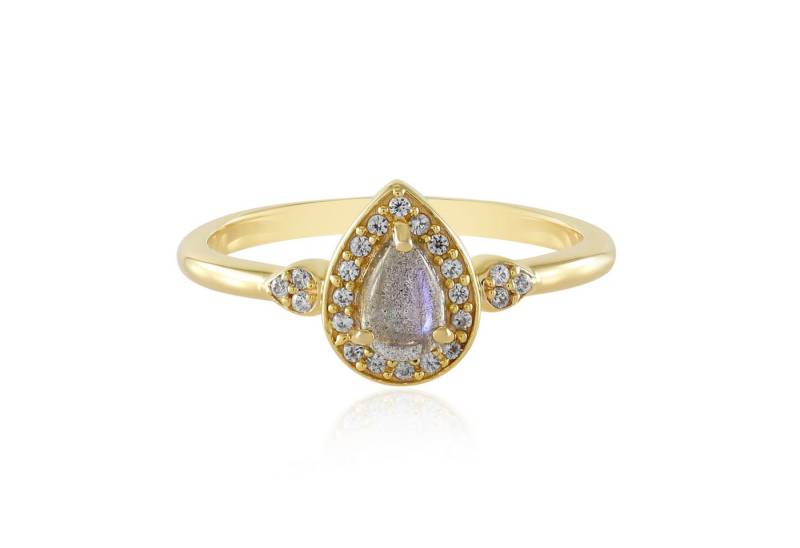 Cavill Silberring Rosa Maniry Labradorit Goldplattierter Silberring (1-tlg) von Cavill