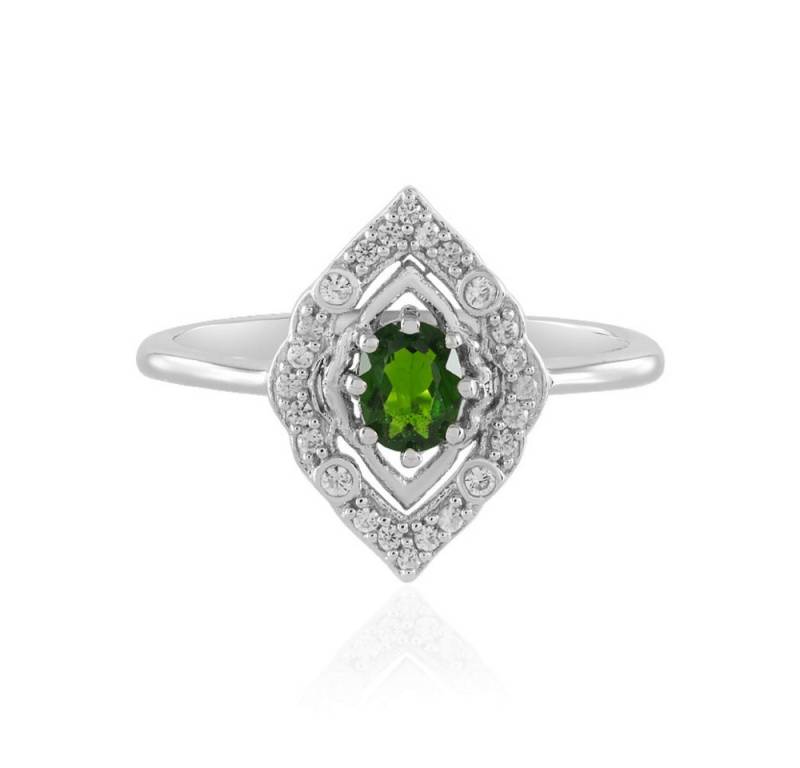 Cavill Silberring Cavill Ring aus Sterlingsilber mit Diopsid 0,30 ct und Zirkonen (1-tlg) von Cavill