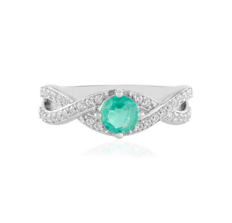 Cavill Silberring Cavill Smaragd-Sterlingsilberring 0,57 ct Zirkon Platinveredelt (1-tlg) von Cavill