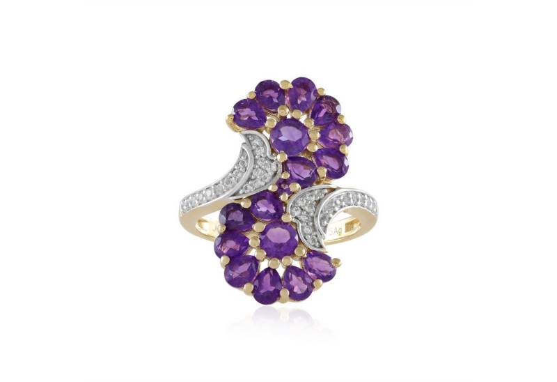 Cavill Silberring Cavill Amethyst Silberring, vergoldet, 2,48 ct, Damen Echtschmuck (1-tlg) von Cavill