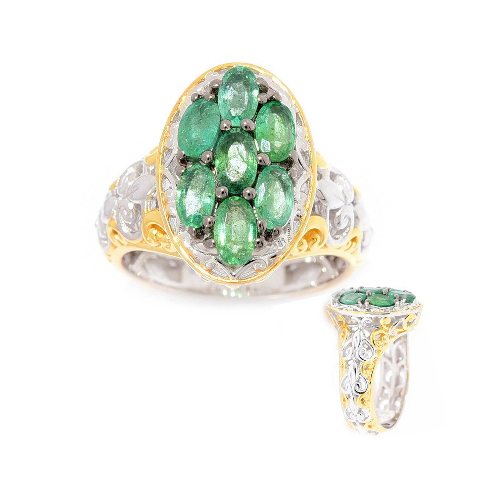 Cavill Silberring Sambischer Smaragd Sterling Silber Ring (1-tlg) von Cavill