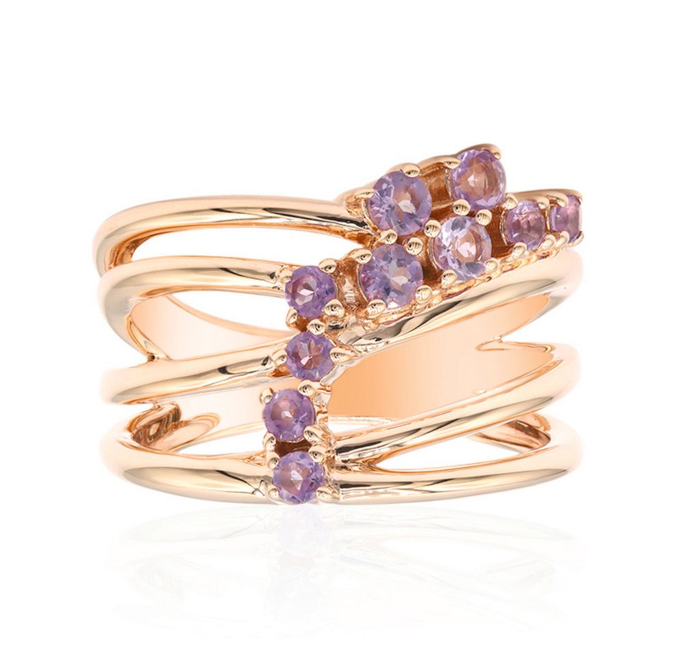 Cavill Silberring Amethyst-Silberring 0,41 ct rosévergoldet 925 Silber Damen (1-tlg) von Cavill