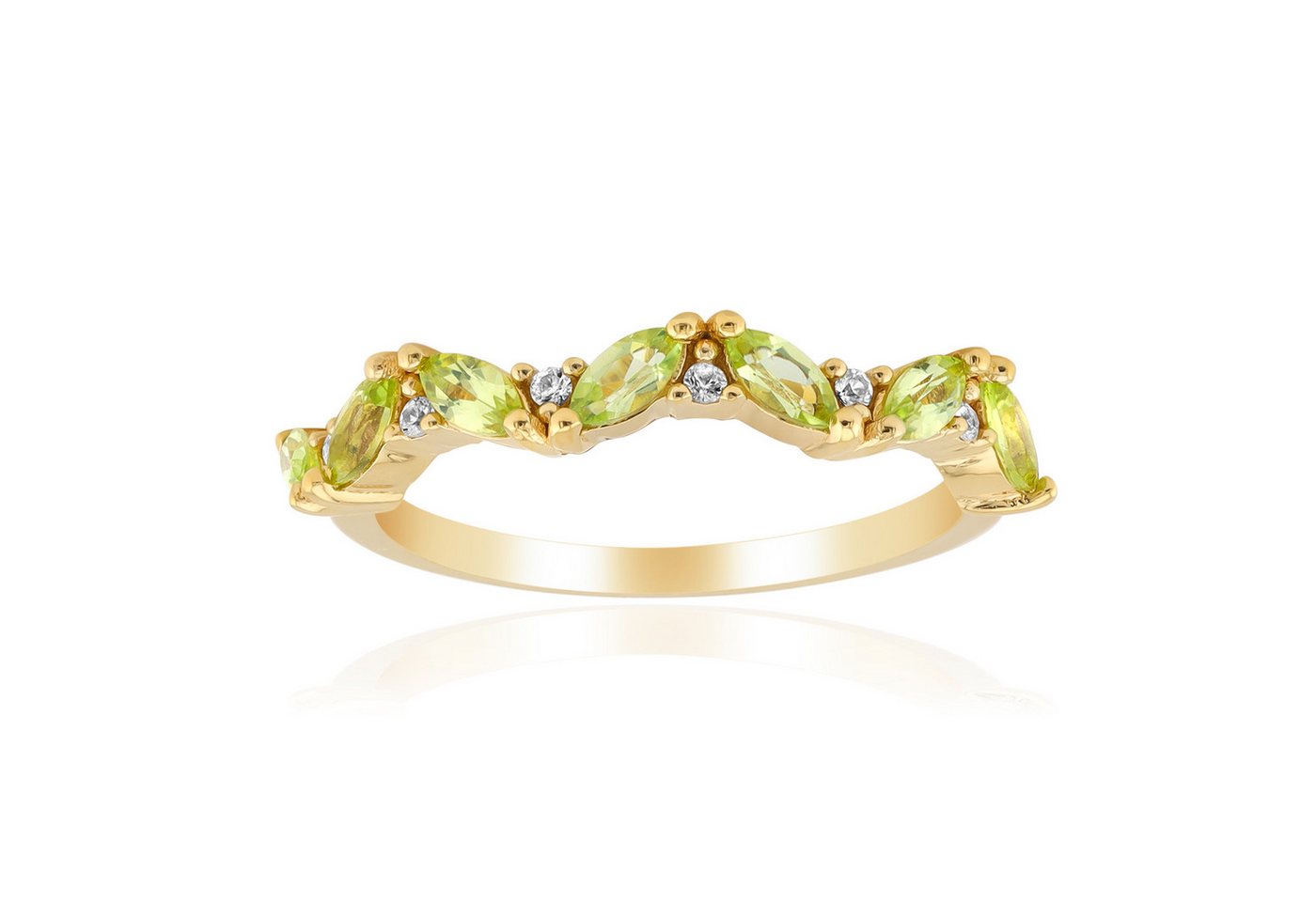 Cavill Silberring Cavill 925er Silber Ring mit 0,50 ct Peridot & 0,06 ct Zirkon (1-tlg) von Cavill