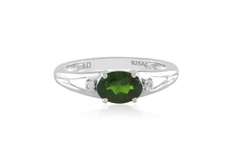 Cavill Silberring Cavill Ring 0,74 ct Diopsid oval mit Zirkon, 925 Silber platin (1-tlg) von Cavill
