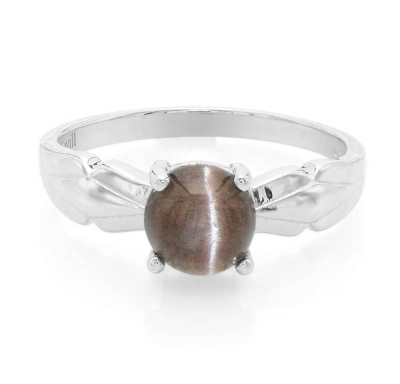 Cavill Solitärring Cavill Skapolith Silberring 1,28 ct Katzenauge platinierte Fassung (1-tlg) von Cavill