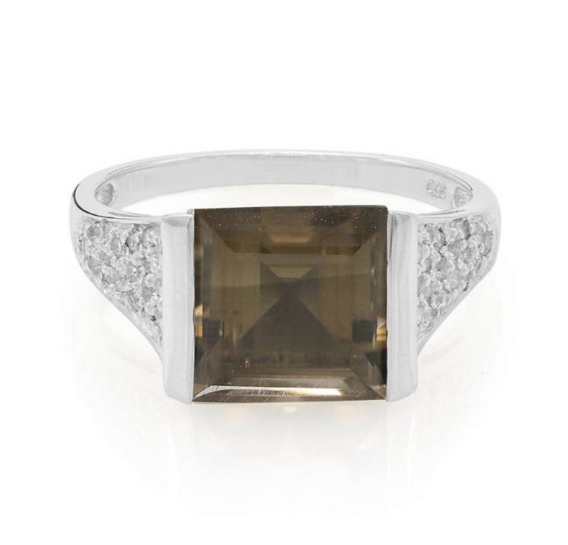 Cavill Silberring Cavill Ring 3,27 ct Rauchquarz aus Sterlingsilber mit weißem Topas (1-tlg) von Cavill