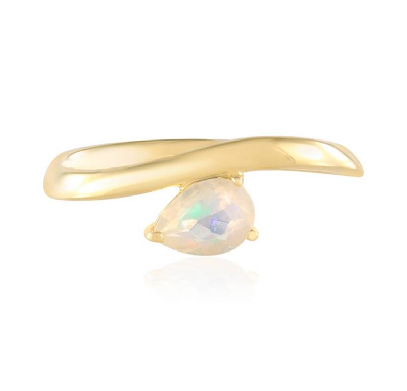 Cavill Solitärring Cavill Ring 0,40 ct Welo-Opal Tropfenschliff, vergoldet Silber (1-tlg) von Cavill