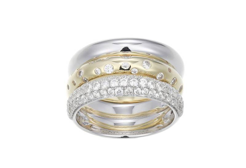 Cavill Silberring Cavill Ring aus 925er Sterlingsilber mit 1,05 ct Zirkon, zweifarbig (1-tlg) von Cavill