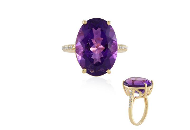 Cavill Silberring Cavill Ring aus Sterlingsilber mit 10,25 ct Amethyst & Zirkon (1-tlg) von Cavill
