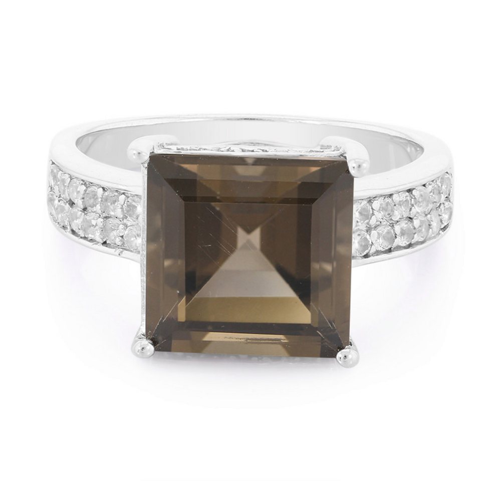 Cavill Silberring Silberring mit 3,92 ct Rauchquarz & 0,30 ct weißen Topasen (1-tlg) von Cavill