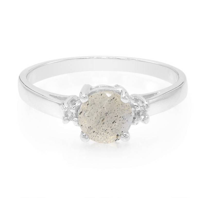 Cavill Silberring Spektrolith Silberring 0,78 ct mit weißen Topas, Damen 925 (1-tlg) von Cavill