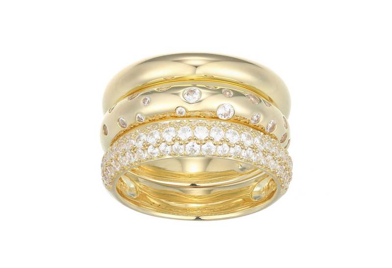 Cavill Silberring Cavill Damenring 1,05 ct Zirkon, 925 Silber mit Goldplattierung (1-tlg) von Cavill