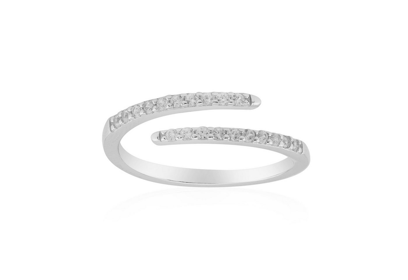Cavill Silberring Cavill Zirkonring 925 Sterling Silber 0,25 ct moderner Offener Ring (1-tlg) von Cavill