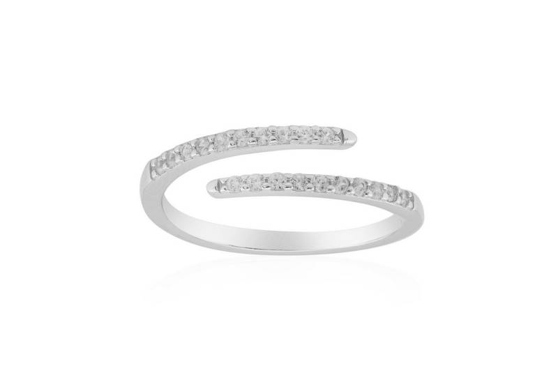Cavill Silberring Cavill Zirkonring 925 Sterling Silber 0,25 ct moderner Offener Ring (1-tlg) von Cavill
